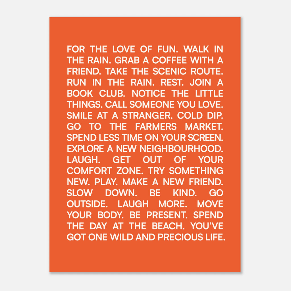 The Little Things Manifesto - Premium Unframed Print