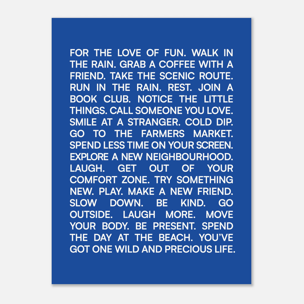 The Little Things Manifesto - Premium Unframed Print