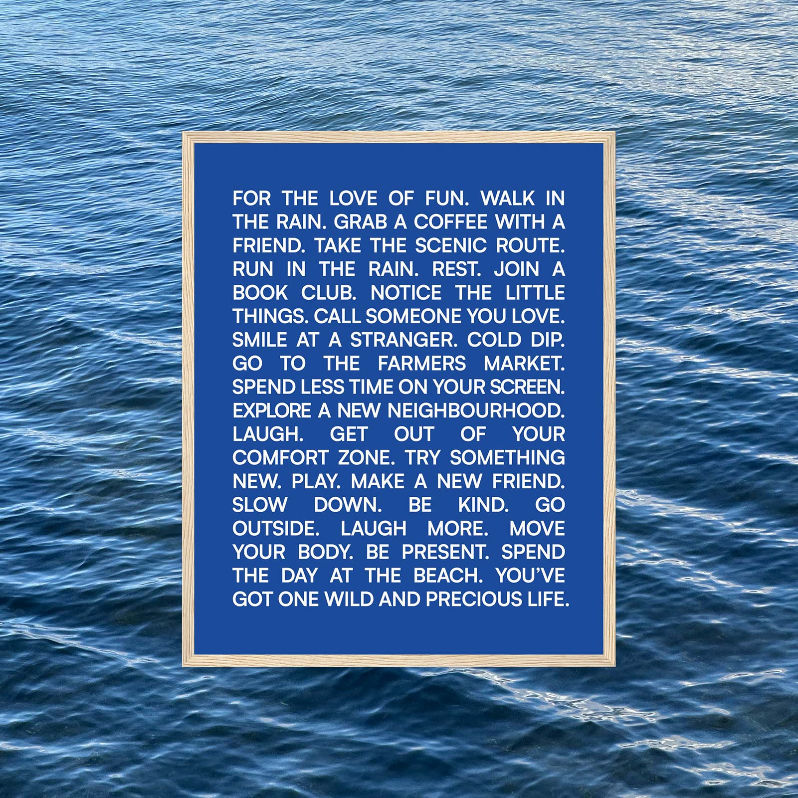 The Little Things Manifesto - Premium Wooden Framed Print